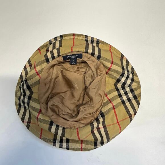 Burberry London Vintage Nova Check Bucket Hat Beige Plaid Size M Unisex main image 6